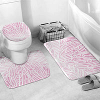 Pink New Zealand Puhoro Maori Tattoo Bathroom Set LT14 Mat Set Only (3 pcs) One Size Pink - Polynesian Pride