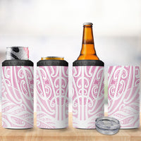 Pink New Zealand Puhoro Maori Tattoo 4 in 1 Can Cooler Tumbler LT14 - Polynesian Pride