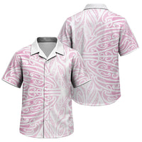 Pink New Zealand Puhoro Maori Tattoo Family Matching Long Sleeve Bodycon Dress and Hawaiian Shirt LT14 Son's Shirt Pink - Polynesian Pride