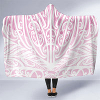 Pink New Zealand Puhoro Maori Tattoo Hooded Blanket LT14 One Size Pink - Polynesian Pride