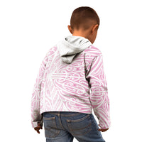 Pink New Zealand Puhoro Maori Tattoo Kid Hoodie LT14 - Polynesian Pride