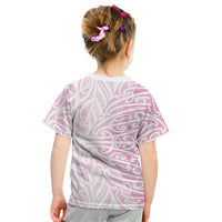 Pink New Zealand Puhoro Maori Tattoo Kid T Shirt LT14 - Polynesian Pride