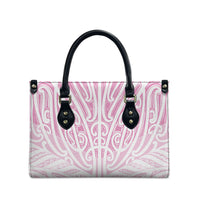Pink New Zealand Puhoro Maori Tattoo Leather Bag LT14 - Polynesian Pride