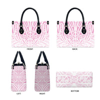 Pink New Zealand Puhoro Maori Tattoo Leather Bag LT14 - Polynesian Pride