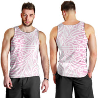 Pink New Zealand Puhoro Maori Tattoo Men Tank Top LT14 - Polynesian Pride