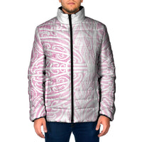 Pink New Zealand Puhoro Maori Tattoo Padded Jacket LT14 Men Pink - Polynesian Pride