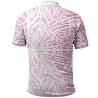Pink New Zealand Puhoro Maori Tattoo Polo Shirt LT14 - Polynesian Pride