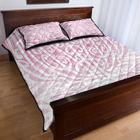 Pink New Zealand Puhoro Maori Tattoo Quilt Bed Set LT14 - Polynesian Pride