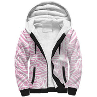 Pink New Zealand Puhoro Maori Tattoo Sherpa Hoodie LT14 Unisex Pink - Polynesian Pride