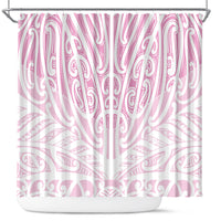 Pink New Zealand Puhoro Maori Tattoo Shower Curtain LT14 Pink - Polynesian Pride
