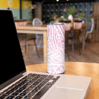 Pink New Zealand Puhoro Maori Tattoo Skinny Tumbler LT14 - Polynesian Pride