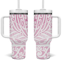 Pink New Zealand Puhoro Maori Tattoo Tumbler With Handle LT14 One Size: 40 oz Pink - Polynesian Pride