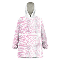 Pink New Zealand Puhoro Maori Tattoo Wearable Blanket Hoodie LT14 One Size Pink - Polynesian Pride