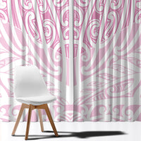 Pink New Zealand Puhoro Maori Tattoo Window Curtain LT14 - Polynesian Pride