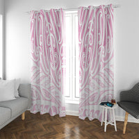 Pink New Zealand Puhoro Maori Tattoo Window Curtain LT14 With Grommets Pink - Polynesian Pride