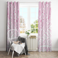 Pink New Zealand Puhoro Maori Tattoo Window Curtain LT14 - Polynesian Pride