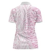 Pink New Zealand Puhoro Maori Tattoo Women Polo Shirt LT14 - Polynesian Pride
