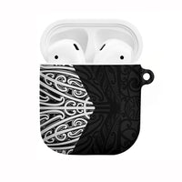 Black New Zealand Puhoro Maori Tattoo AirPods Case LT14 Black - Polynesian Pride