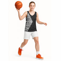 Black New Zealand Puhoro Maori Tattoo Basketball Jersey LT14 - Polynesian Pride