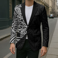 Black New Zealand Puhoro Maori Tattoo Blazer LT14 - Polynesian Pride