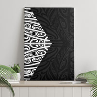 Black New Zealand Puhoro Maori Tattoo Canvas Wall Art LT14 - Polynesian Pride
