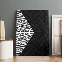 Black New Zealand Puhoro Maori Tattoo Canvas Wall Art LT14 - Polynesian Pride
