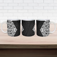 Black New Zealand Puhoro Maori Tattoo Ceramic Mug LT14 - Polynesian Pride