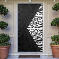 Black New Zealand Puhoro Maori Tattoo Door Cover LT14 Black - Polynesian Pride