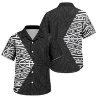 Black New Zealand Puhoro Maori Tattoo Family Matching Mermaid Dress and Hawaiian Shirt LT14 Son's Shirt Black - Polynesian Pride