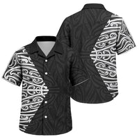 Black New Zealand Puhoro Maori Tattoo Family Matching Off Shoulder Maxi Dress and Hawaiian Shirt LT14 Son's Shirt Black - Polynesian Pride