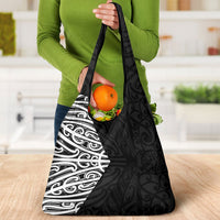 Black New Zealand Puhoro Maori Tattoo Grocery Bag LT14 - Polynesian Pride