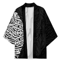 Black New Zealand Puhoro Maori Tattoo Kimono LT14 Unisex Black - Polynesian Pride