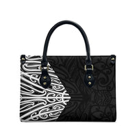 Black New Zealand Puhoro Maori Tattoo Leather Bag LT14 - Polynesian Pride