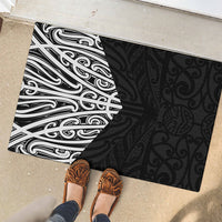 Black New Zealand Puhoro Maori Tattoo Rubber Doormat LT14 - Polynesian Pride