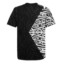 Black New Zealand Puhoro Maori Tattoo Rugby Jersey LT14 - Polynesian Pride