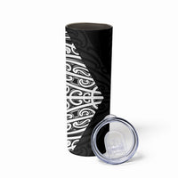 Black New Zealand Puhoro Maori Tattoo Skinny Tumbler LT14 - Polynesian Pride