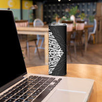 Black New Zealand Puhoro Maori Tattoo Skinny Tumbler LT14 - Polynesian Pride