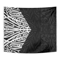 Black New Zealand Puhoro Maori Tattoo Tapestry LT14 - Polynesian Pride