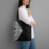 Black New Zealand Puhoro Maori Tattoo Tote Bag LT14 - Polynesian Pride