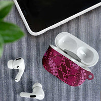 Pink Aloha Hawaii AirPods Case Hawaiian Kakau Ohia Lehua Lei LT14 - Polynesian Pride