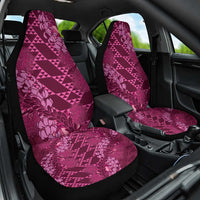 Pink Aloha Hawaii Car Seat Cover Hawaiian Kakau Ohia Lehua Lei - Polynesian Pride