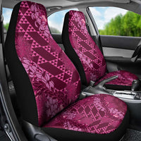 Pink Aloha Hawaii Car Seat Cover Hawaiian Kakau Ohia Lehua Lei - Polynesian Pride