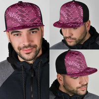 Pink Aloha Hawaii Mesh Trucker Cap Hawaiian Kakau Ohia Lehua Lei - Polynesian Pride