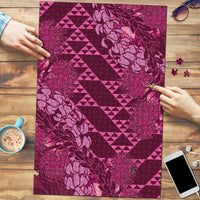 Pink Aloha Hawaii Puzzle Hawaiian Kakau Ohia Lehua Lei - Polynesian Pride