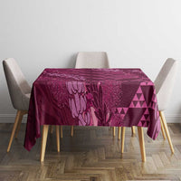 Pink Aloha Hawaii Tablecloth Hawaiian Kakau Ohia Lehua Lei - Polynesian Pride