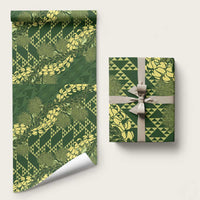 Green Aloha Hawaii Wrapping Paper Hawaiian Kakau Ohia Lehua Lei - Polynesian Pride