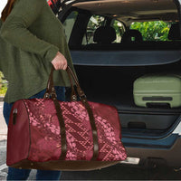 Maroon Aloha Hawaii Travel Bag Hawaiian Kakau Ohia Lehua Lei - Polynesian Pride
