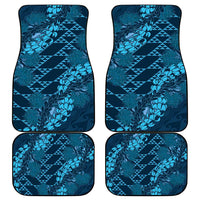 Naval Night Aloha Hawaii Car Mats Hawaiian Kakau Ohia Lehua Lei - Polynesian Pride