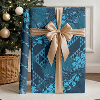Naval Night Aloha Hawaii Wrapping Paper Hawaiian Kakau Ohia Lehua Lei - Polynesian Pride