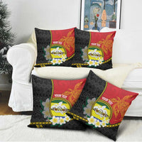 Personalised PNG Morobe Provins Pillow Cover Papua New Guinea Plumeria Melanesian Pattern LT14 - Polynesian Pride